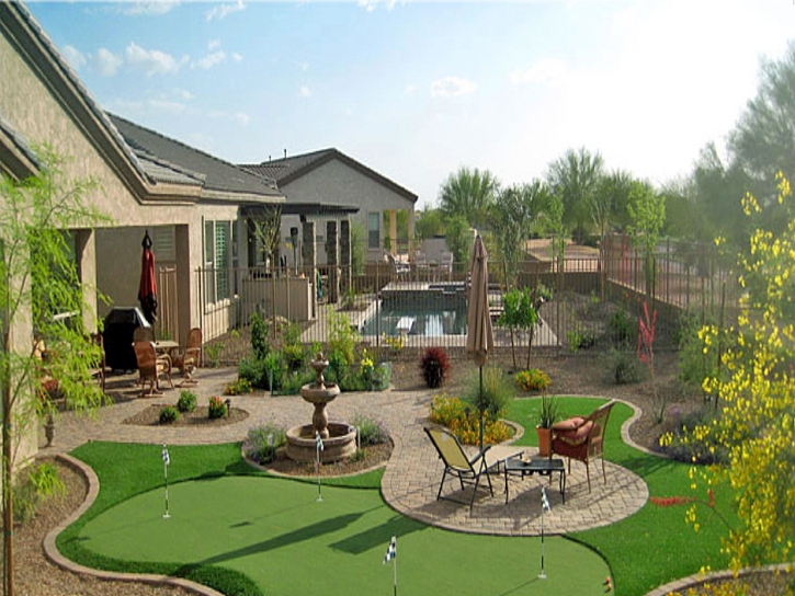 Artificial Grass Harlingen, Texas Putting Green Flags, Backyards