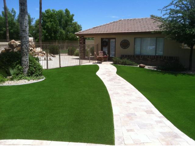 Fake Grass Paris, Texas Landscaping, Front Yard Landscape Ideas