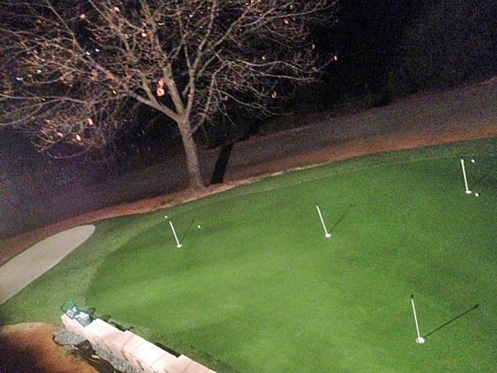 Installing Artificial Grass Oak Ridge North, Texas Putting Green Turf, Backyard Garden Ideas